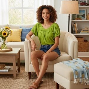 Lane Bryant modern fit cotton lime green T-shirt size 18/20 W